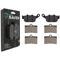 3 Kit plaquettes frein Moto-guzzi Quota 1000  Av G, Av D et Ar 020-064X2 - EBC FA140 et FA95 - Raven 104-152