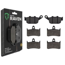 3 Kit plaquettes frein Honda CB 250 Hornet  Av G, Av D et Ar 020-069X2 - EBC FA140 et FA187 - Raven 104-153