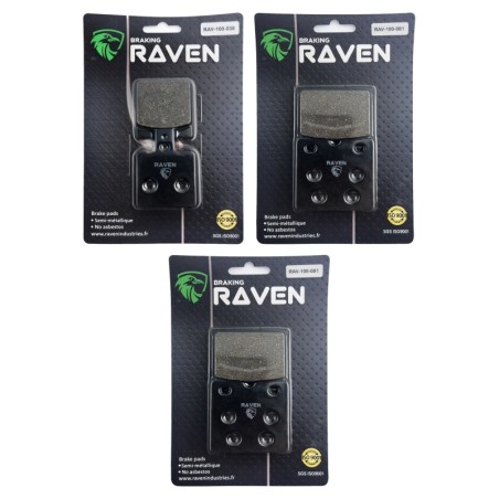3 Kit plaquettes frein Moto-guzzi Strada 1000 V Av G, Av D et Ar 038-081X2 - EBC FA47 et FA18 - Raven 104-173