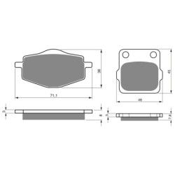 2 Kit plaquettes frein Yamaha Warrior 350  Avant et Arrière Nc -  - Raven 103-284