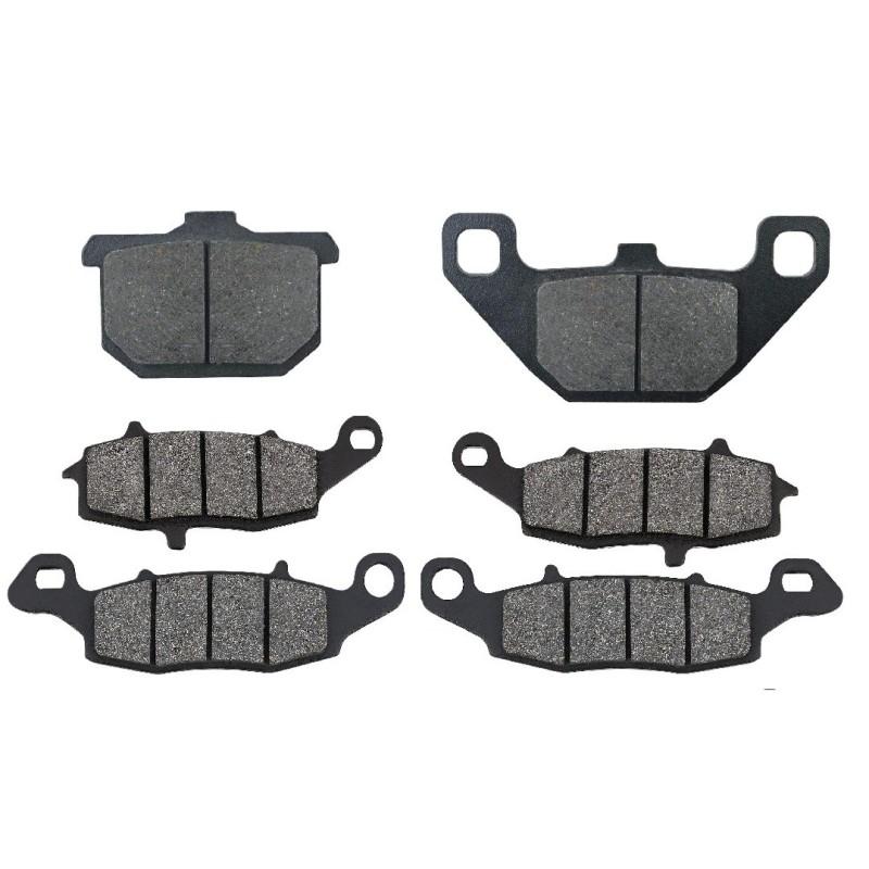 2 Kit plaquettes frein Kawasaki Vulcan 1500 Classic  Av G, Av D et Ar 037-104-124 -  - Raven 104-058