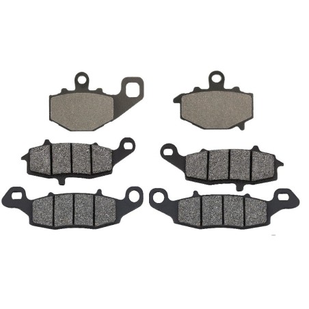 2 Kit plaquettes frein Kawasaki GPZ 1100  Av G, Av D et Ar 093-104-124 -  - Raven 104-059