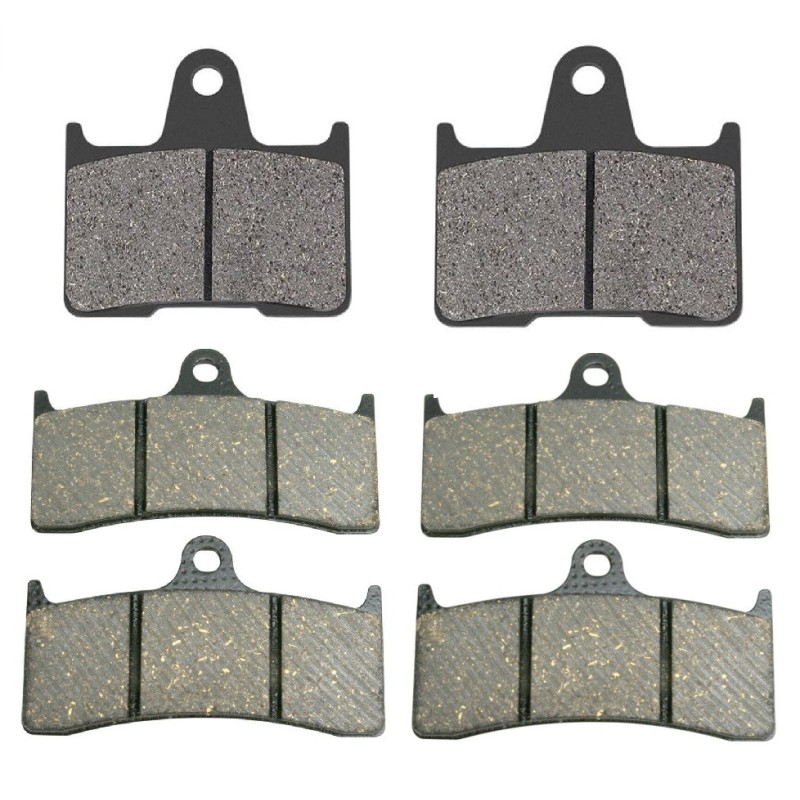 3 Kit plaquettes frein Kawasaki Ninja ZX-7RR 750  Av G, Av D et Ar 148-126X2 -  - Raven 104-060