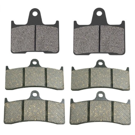 3 Kit plaquettes frein Kawasaki Ninja ZX-7RR 750  Av G, Av D et Ar 148-126X2 -  - Raven 104-060