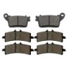 3 Kit plaquettes frein Kawasaki Ninja ZX-10RR 1000  Av G, Av D et Ar 242-258X2 - EBC FA436 et FA447HH - Raven 104-076
