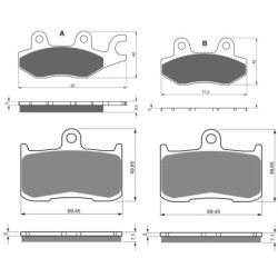2 Kit plaquettes frein Triumph Tiger 1050 SE Sport Av G, Av D et Ar 088-207X2 -  - Raven 104-105