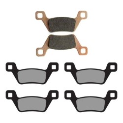 3 Kit plaquettes frein Kymco MXU 550 i 4x4 LOF Av G, Av D et Ar 314-316X2 - EBC FA600/2 et FA600TT - Raven 104-117