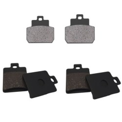 3 Kit plaquettes frein Piaggio MP3 250  Av G, Av D et Ar Nc -  - Raven 104-121
