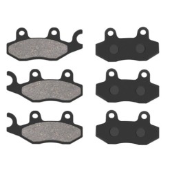 3 Kit plaquettes frein Can-am Commander 800 XT DPS R STD EFI XT Av G, Av D et Ar 009-002-002 - EBC FA165 et FA135 - Raven 104-12