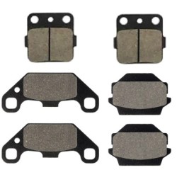 3 Kit plaquettes frein Suzuki LT-E 230 QuadRunner  Av G, Av D et Ar 007-091X2 - EBC FA84 et FA128 - Raven 104-127