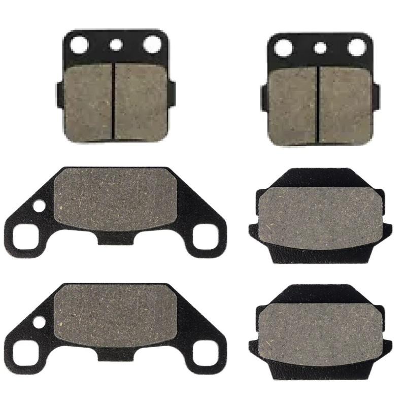 3 Kit plaquettes frein Suzuki LT-R 250 QuadRacer  Av G, Av D et Ar 007-091X2 - EBC FA84 et FA128 - Raven 104-127