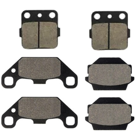 3 Kit plaquettes frein Suzuki LT-R 250 QuadRacer  Av G, Av D et Ar 007-091X2 - EBC FA84 et FA128 - Raven 104-127
