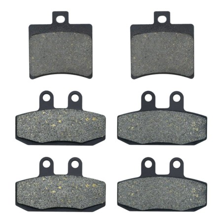 3 Kit plaquettes frein Aprilia Sportcity 300 Cube Av G, Av D et Ar 150-010X2 - EBC FA298 et FA113 - Raven 104-132