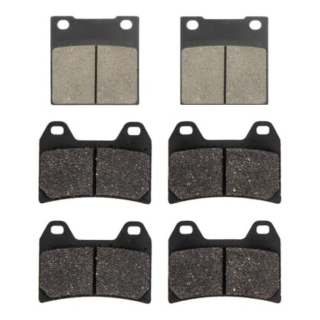 3 Kit plaquettes frein Suzuki GSX 1200 Inazuma  Av G, Av D et Ar 016-141X2 - EBC FA63 et FA244 - Raven 104-148