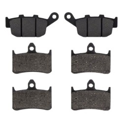 3 Kit plaquettes frein Honda CB 250 Hornet  Av G, Av D et Ar 020-069X2 - EBC FA140 et FA187 - Raven 104-153