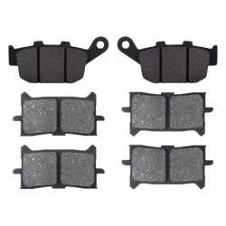 3 Kit plaquettes frein Honda CB 650 R  Av G, Av D et Ar 020-379X2 - EBC FA140 et FA679HH - Raven 104-154