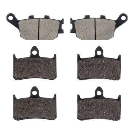 3 Kit plaquettes frein Honda CB 900 F  Av G, Av D et Ar 021-069X2 - EBC FA174 et FA187 - Raven 104-155