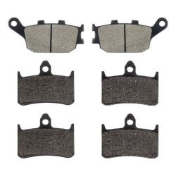 3 Kit plaquettes frein Honda CB 900 F 919  Av G, Av D et Ar 021-069X2 - EBC FA174 et FA187 - Raven 104-155