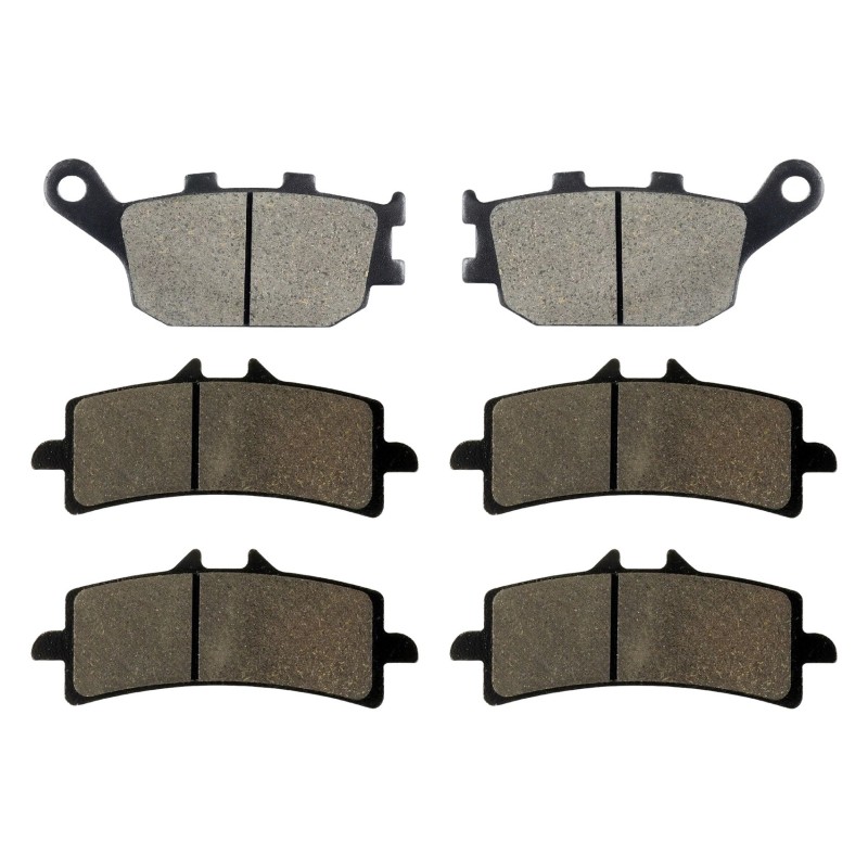 3 Kit plaquettes frein Kawasaki Z H2 SE 1000  Av G, Av D et Ar 021-258X2 - EBC FA174 et FA447HH - Raven 104-158