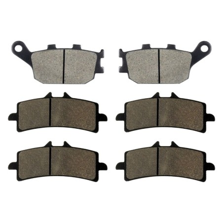 3 Kit plaquettes frein Kawasaki Z H2 SE 1000  Av G, Av D et Ar 021-258X2 - EBC FA174 et FA447HH - Raven 104-158