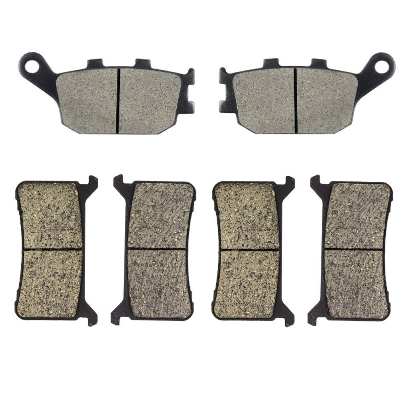 3 Kit plaquettes frein Honda CB 1100 RS  Av G, Av D et Ar 021-386X2 - EBC FA174 et FA700 - Raven 104-159