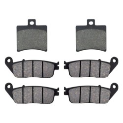 3 Kit plaquettes frein Italjet Marco Polo 400  Av G, Av D et Ar 150-022X2 - EBC FA298 et FA142 - Raven 104-160