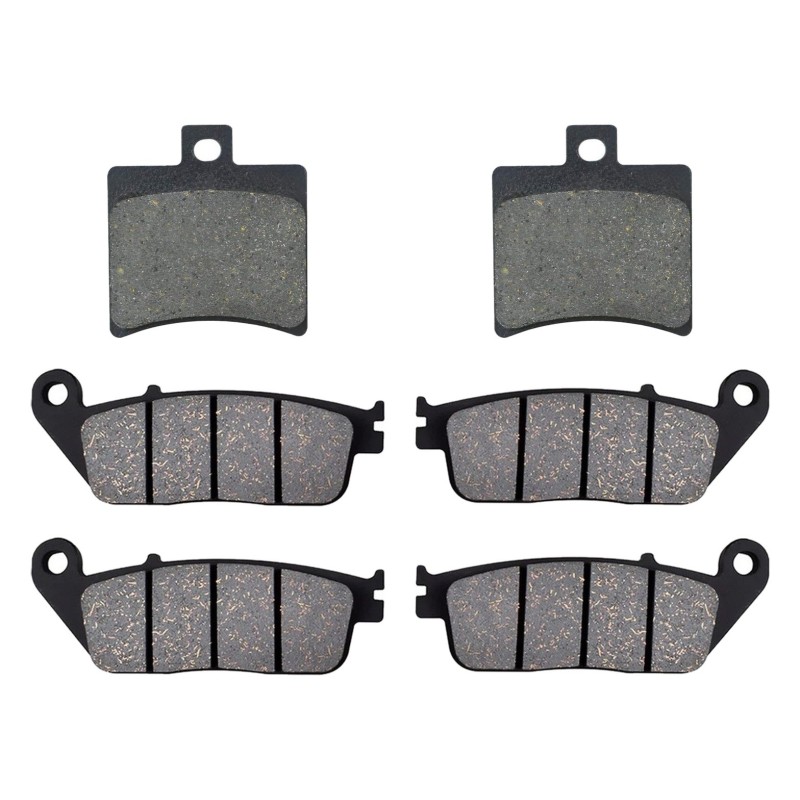 3 Kit plaquettes frein Italjet Marco Polo 400  Av G, Av D et Ar 150-022X2 - EBC FA298 et FA142 - Raven 104-160