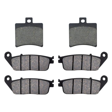 3 Kit plaquettes frein Italjet Marco Polo 400  Av G, Av D et Ar 150-022X2 - EBC FA298 et FA142 - Raven 104-160