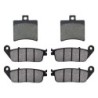 3 Kit plaquettes frein Italjet Marco Polo 400  Av G, Av D et Ar 150-022X2 - EBC FA298 et FA142 - Raven 104-160
