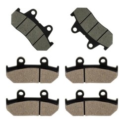 3 Kit plaquettes frein Honda GL 1500 Gold-Wing  Av G, Av D et Ar 049-024X2 - EBC FA69/2 et FA124/2 - Raven 104-166