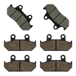 3 Kit plaquettes frein Honda CBR 500 F  Av G, Av D et Ar 049-025X2 - EBC FA69/2 et FA121 - Raven 104-167