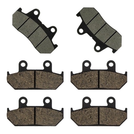 3 Kit plaquettes frein Honda CBR 500 F  Av G, Av D et Ar 049-025X2 - EBC FA69/2 et FA121 - Raven 104-167