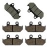 3 Kit plaquettes frein Honda CBR 500 F  Av G, Av D et Ar 049-025X2 - EBC FA69/2 et FA121 - Raven 104-167