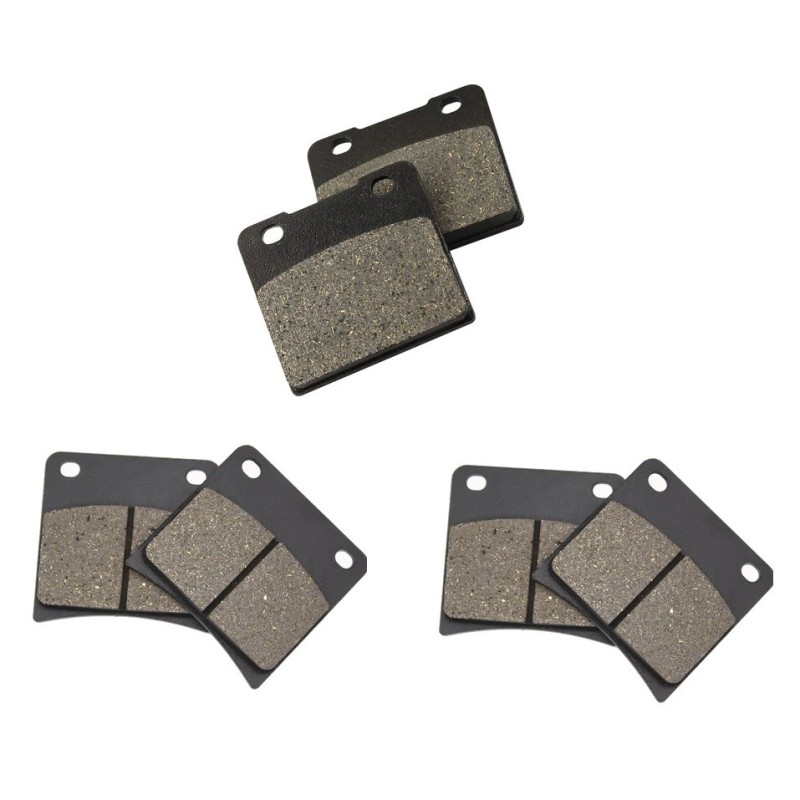 3 Kit plaquettes frein Suzuki GSX 1100 G  Av G, Av D et Ar 085-027X2 - EBC FA103 et FA146 - Raven 104-168