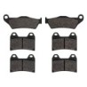 3 Kit plaquettes frein Moto-guzzi Norge 850  Av G, Av D et Ar 031-141X2 - EBC FA181 et FA244 - Raven 104-170