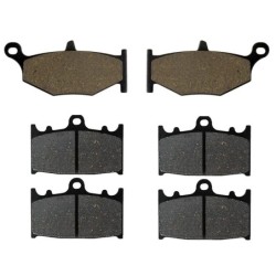 3 Kit plaquettes frein Suzuki GSR 400  Av G, Av D et Ar 241-032X2 - EBC FA419 et FA158 - Raven 104-172