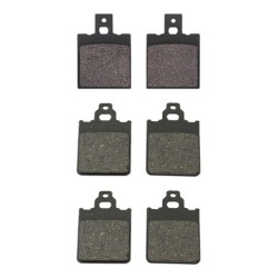 3 Kit plaquettes frein Gilera NGR 250  Av G, Av D et Ar 038-096X2 - EBC FA47 et FA60 - Raven 104-174