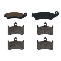 3 Kit plaquettes frein Honda VFR 400 R  Av G, Av D et Ar 052-069X2 - EBC FA143 et FA187 - Raven 104-179
