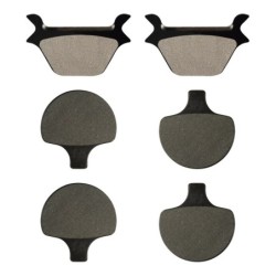 3 Kit plaquettes frein Harley-davidson Dyna Sturgis FXDB Av G, Av D et Ar 056-057X2 - EBC FA200 et FA94 - Raven 104-180