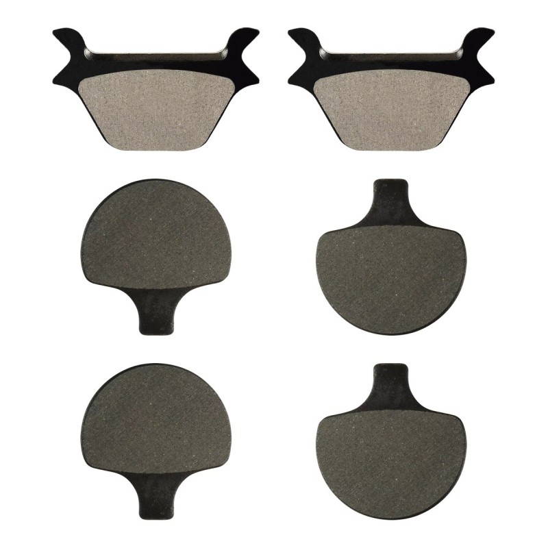 3 Kit plaquettes frein Harley-davidson Dyna Sturgis FXDB Av G, Av D et Ar 056-057X2 - EBC FA200 et FA94 - Raven 104-180