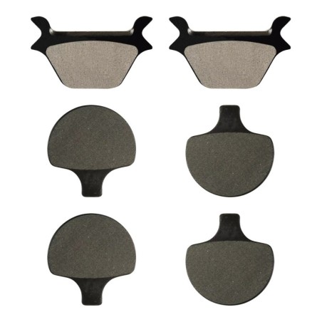3 Kit plaquettes frein Harley-davidson Dyna Sturgis FXDB Av G, Av D et Ar 056-057X2 - EBC FA200 et FA94 - Raven 104-180