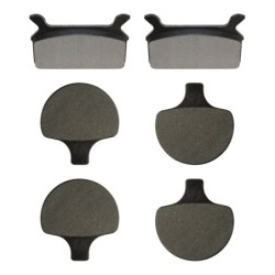 3 Kit plaquettes frein Harley-davidson Touring Electra Glide Sport FLHS Av G, Av D et Ar 063-057X2 - EBC FA201 et FA94 - Raven 1