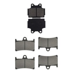 3 Kit plaquettes frein Yamaha TZR 250  Av G, Av D et Ar 067-070X2 - EBC FA104 et FA168/252 - Raven 104-182