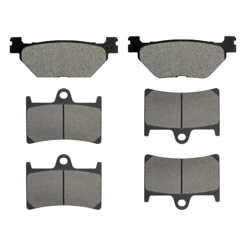 3 Kit plaquettes frein Yamaha XTZ 1200 Super Tenere  Av G, Av D et Ar 165-070X2 - EBC FA319/2 et FA168/252 - Raven 104-183