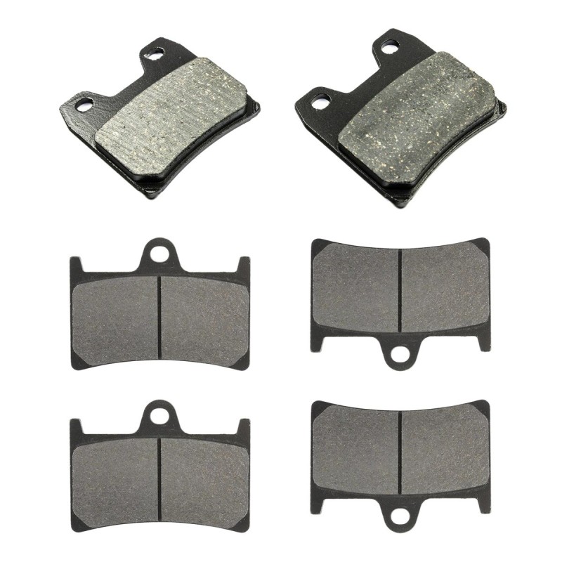 3 Kit plaquettes frein Yamaha Fazer 1000  Av G, Av D et Ar 222-070X2 - EBC FA348 et FA168/252 - Raven 104-184