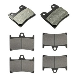 3 Kit plaquettes frein Yamaha XJR 1300  Av G, Av D et Ar 222-070X2 - EBC FA348 et FA168/252 - Raven 104-184