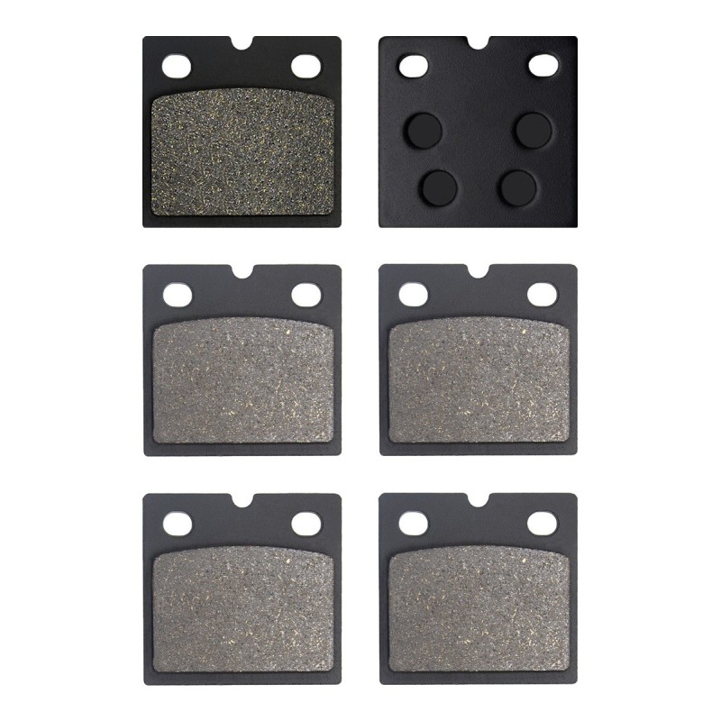 3 Kit plaquettes frein Benelli Sei 900  Av G, Av D et Ar 197-072X2 - EBC FA77 et FA171 - Raven 104-185