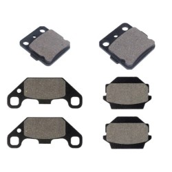 3 Kit plaquettes frein Suzuki LT-S 230 QuadSport  Av G, Av D et Ar 077-091X2 - EBC FA84/3 et FA128 - Raven 104-188