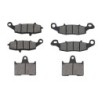 3 Kit plaquettes frein Suzuki GSF 650 Bandit sans ABS Av G, Av D et Ar 104-124-148 - EBC FA229 et FA231 et FA254 - Raven 104-191