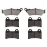 3 Kit plaquettes frein Moto-guzzi Custom 940  Av G, Av D et Ar 106-141X2 - EBC FA209 et FA244 - Raven 104-192